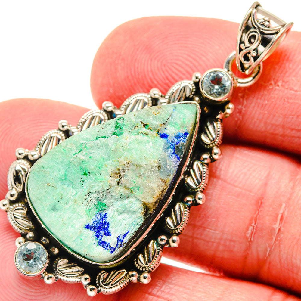 Azurite Pendants handcrafted by Anasilvercos - PD20225