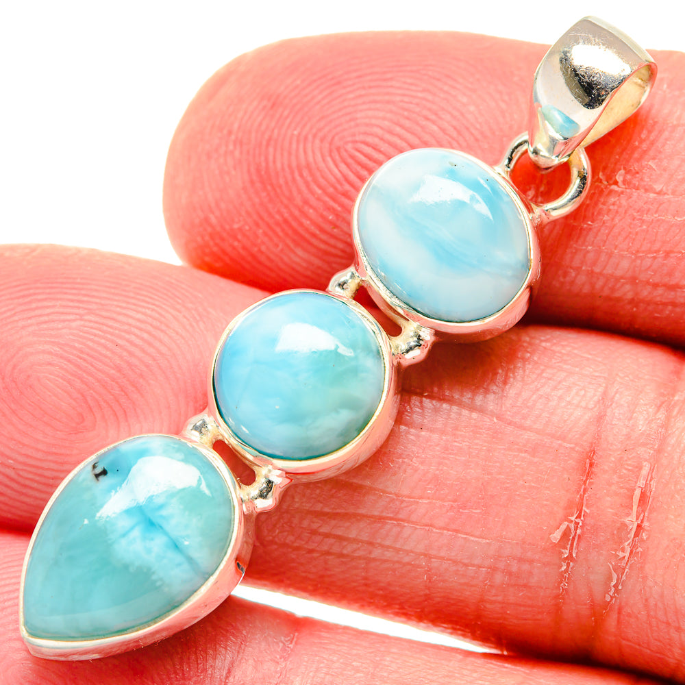 Larimar Pendants handcrafted by Anasilvercos - PD20247