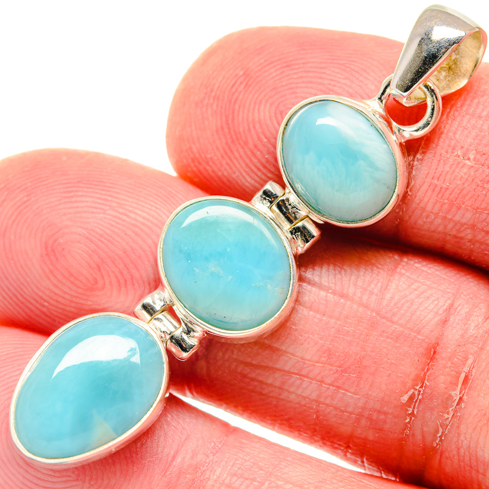 Larimar Pendants handcrafted by Anasilvercos - PD20248