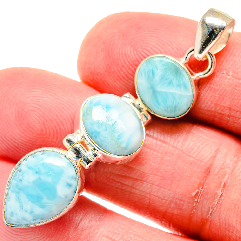 Larimar Pendants handcrafted by Anasilvercos - PD20249