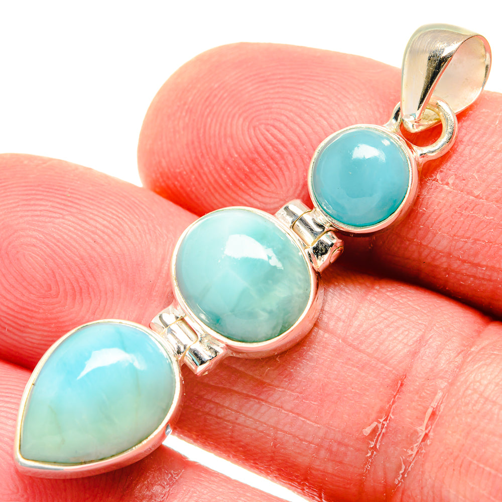 Larimar Pendants handcrafted by Anasilvercos - PD20252