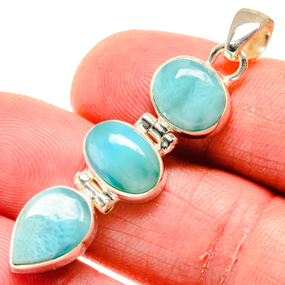 Larimar Pendants handcrafted by Anasilvercos - PD20253
