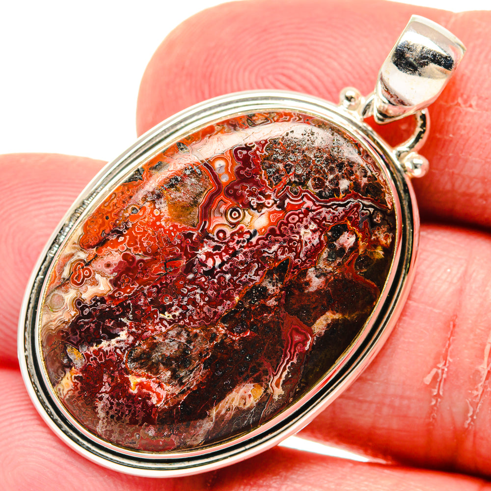 Moroccan Agate Pendants handcrafted by Anasilvercos - PD20283