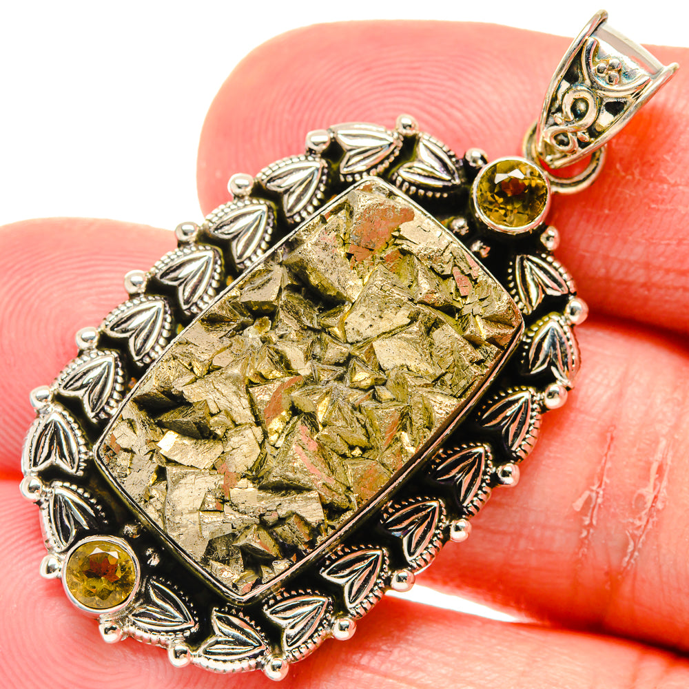 Pyrite Pendants handcrafted by Anasilvercos - PD20306