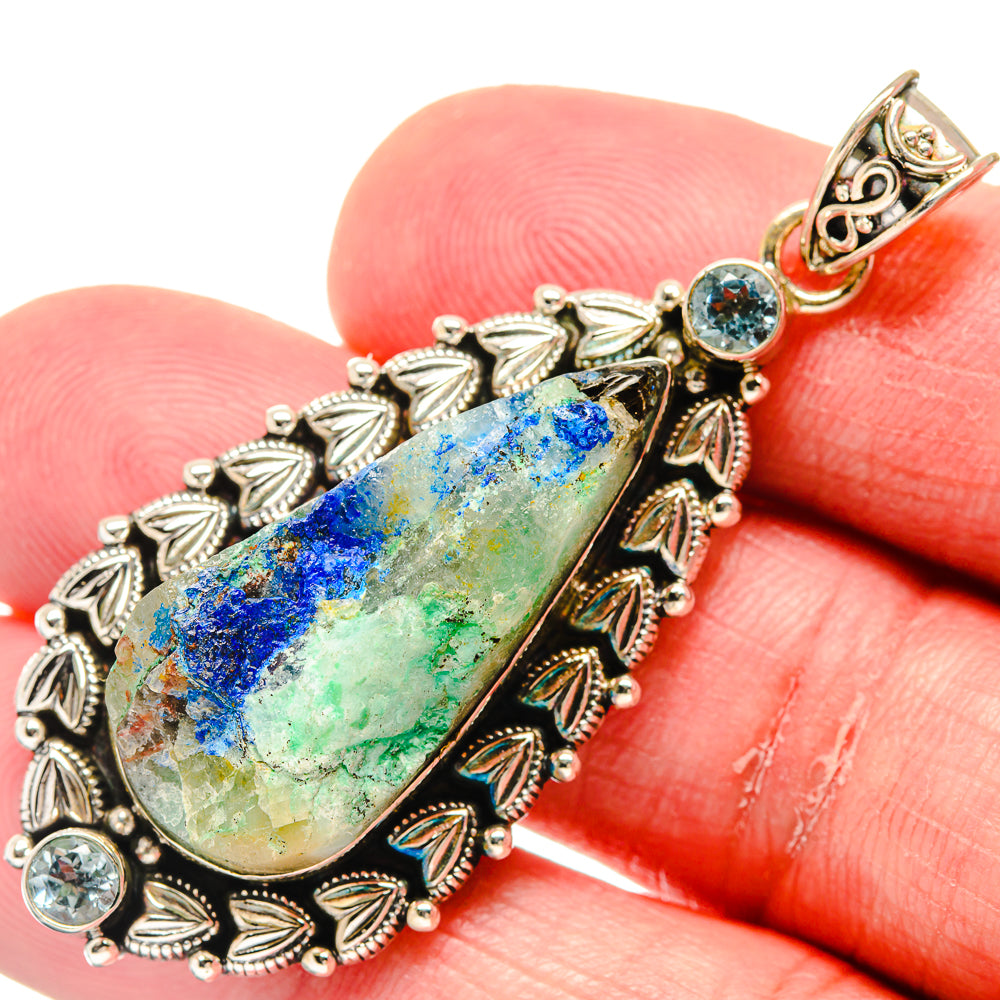 Azurite Pendants handcrafted by Anasilvercos - PD20307