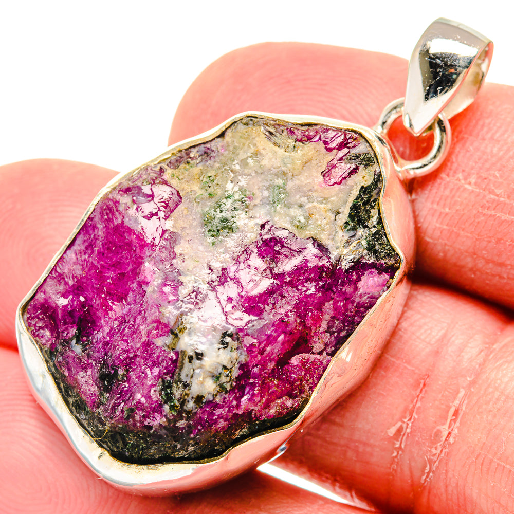 Ruby Fuchsite Pendants handcrafted by Anasilvercos - PD20313