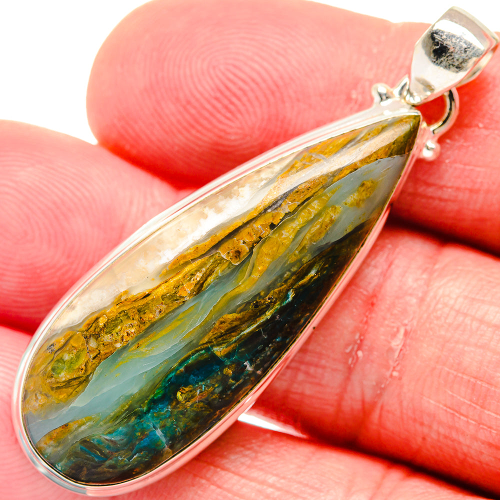 Peruvian Opal Pendants handcrafted by Anasilvercos - PD20372