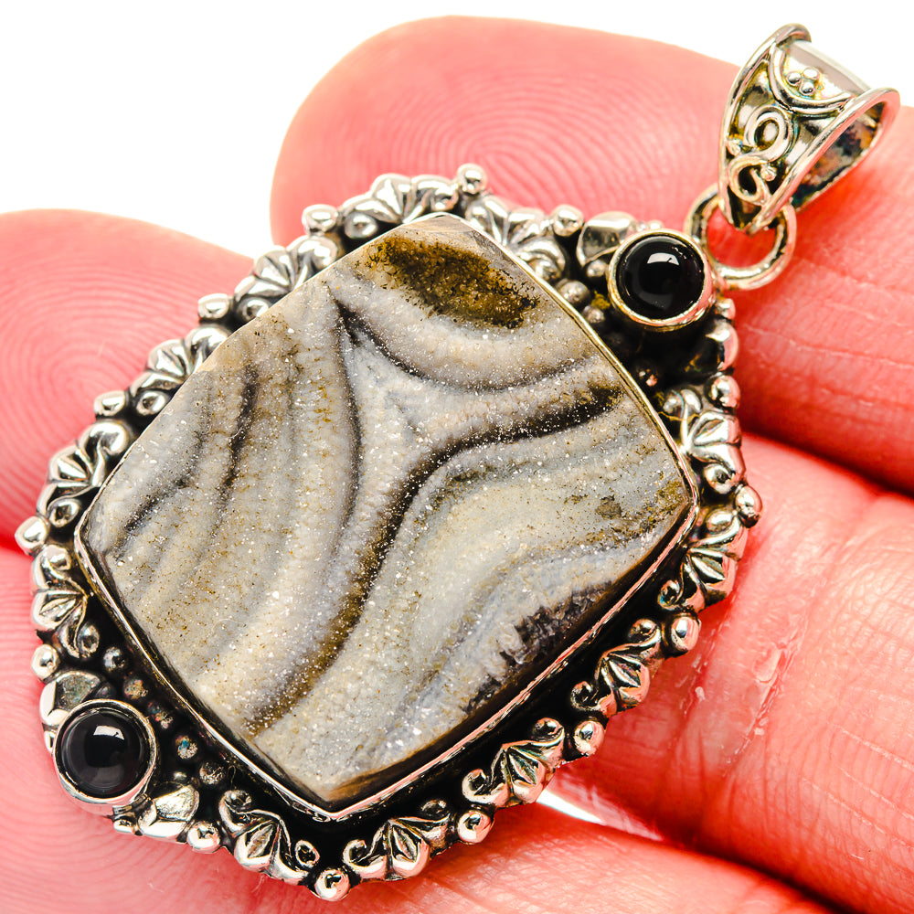 Desert Druzy Pendants handcrafted by Anasilvercos - PD20382