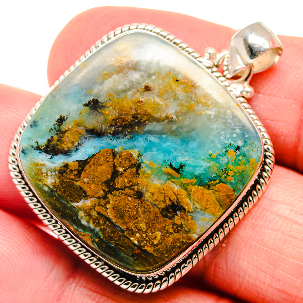 Peruvian Opal Pendants handcrafted by Anasilvercos - PD20394