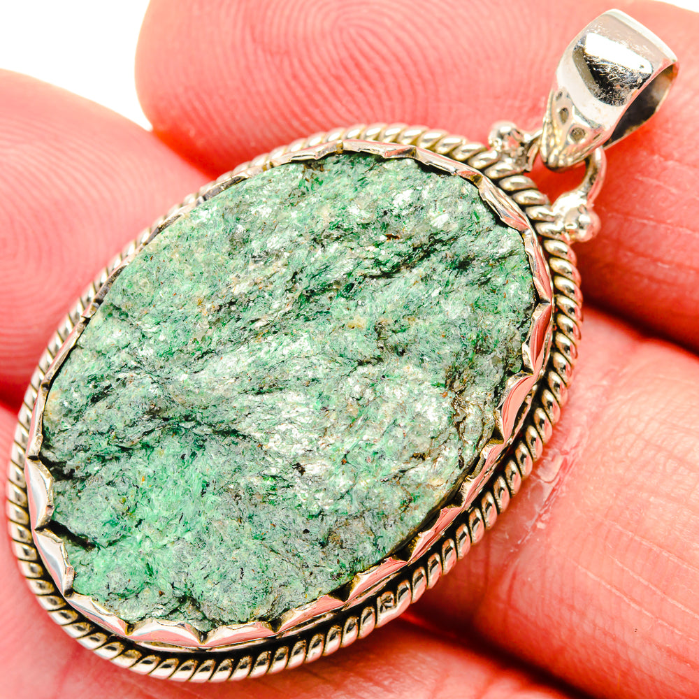 Green Fuchsite Pendants handcrafted by Anasilvercos - PD20395