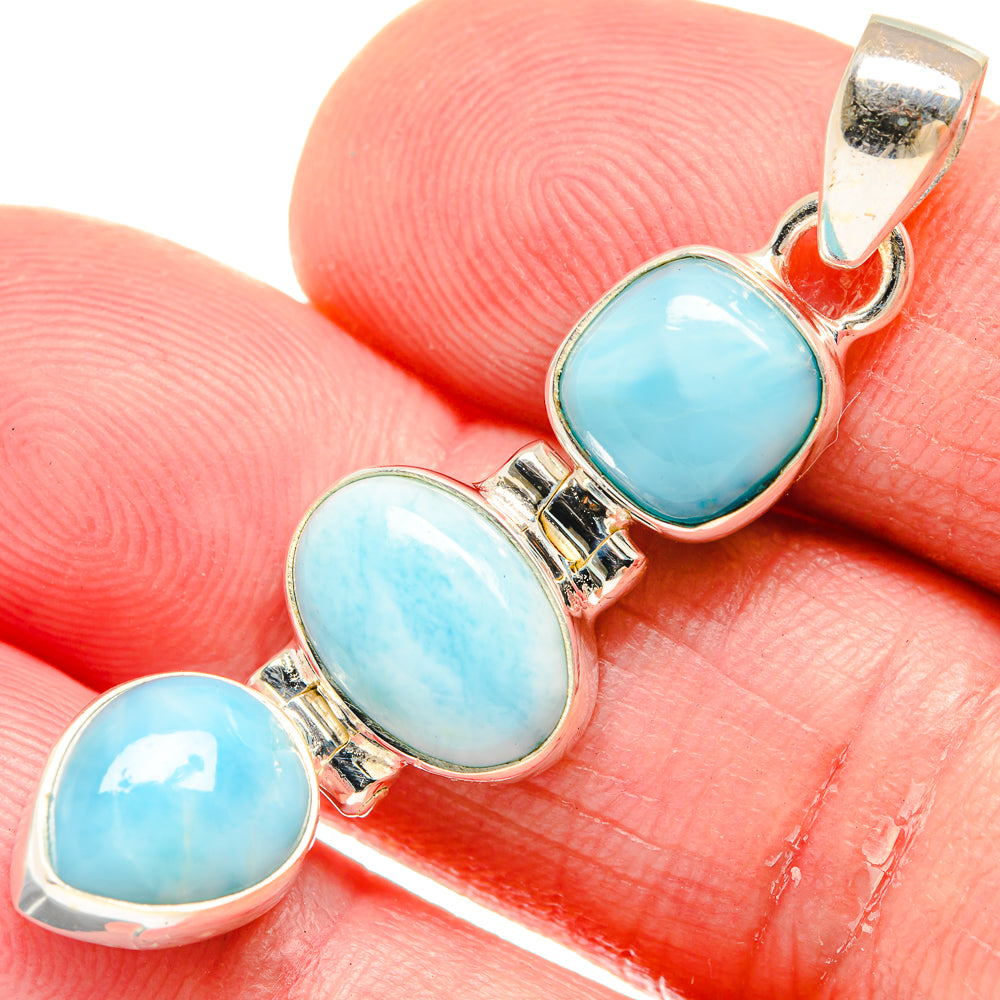 Larimar Pendants handcrafted by Anasilvercos - PD20399