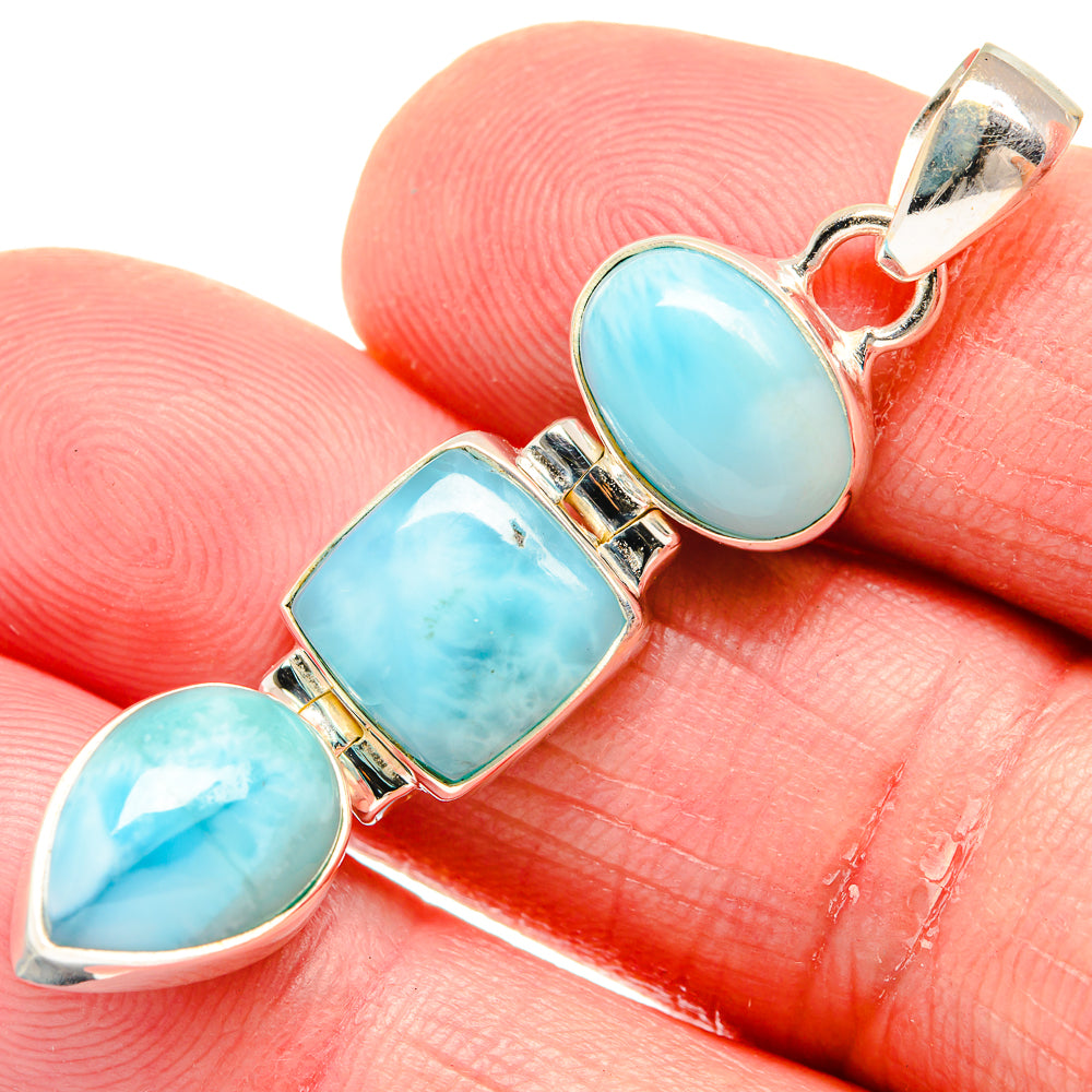 Larimar Pendants handcrafted by Anasilvercos - PD20401