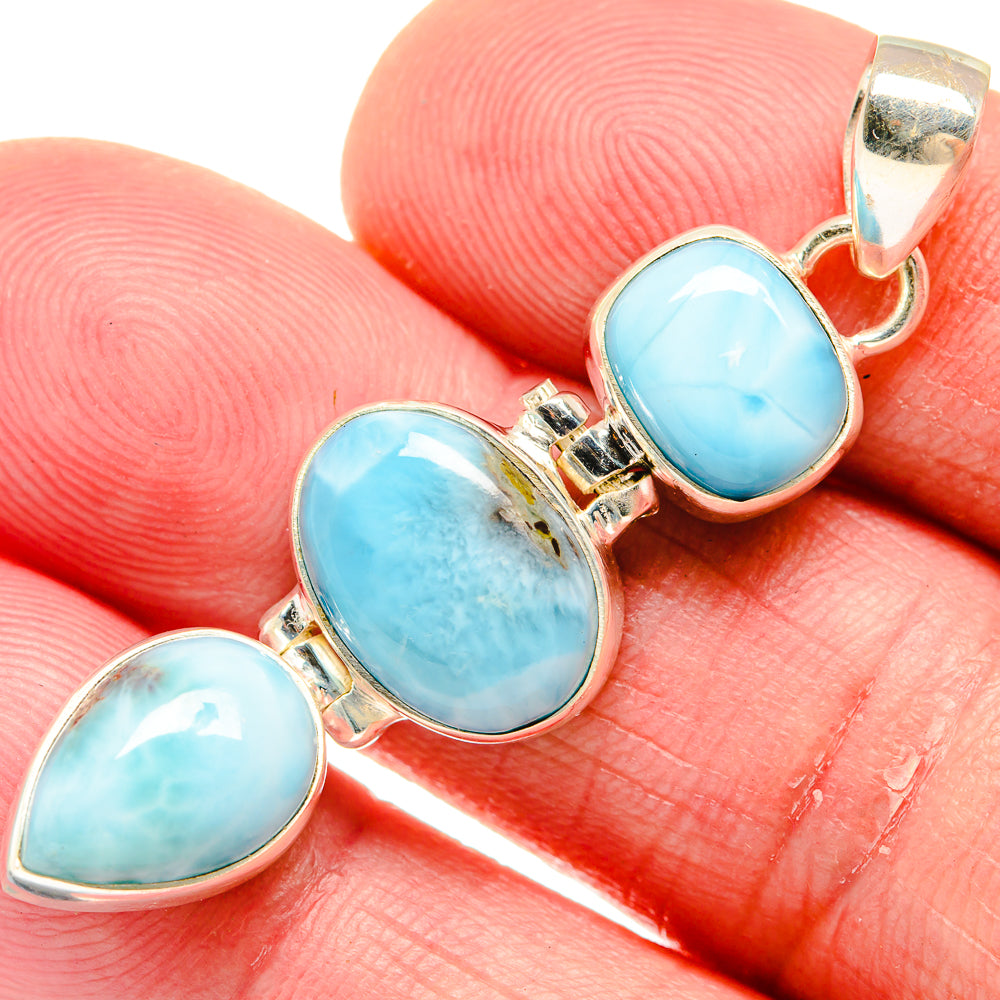 Larimar Pendants handcrafted by Anasilvercos - PD20404