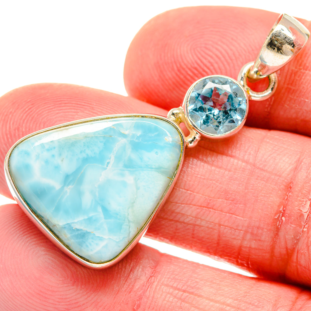 Larimar Pendants handcrafted by Anasilvercos - PD20415