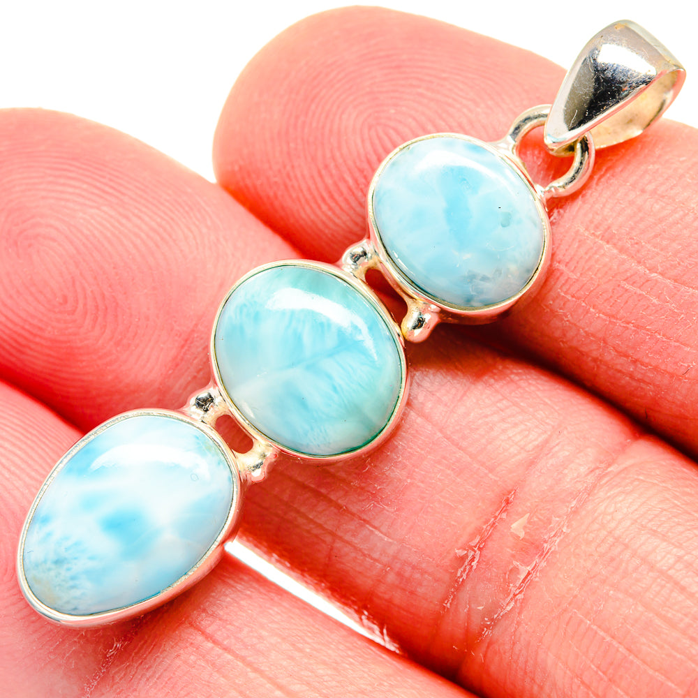 Larimar Pendants handcrafted by Anasilvercos - PD20425