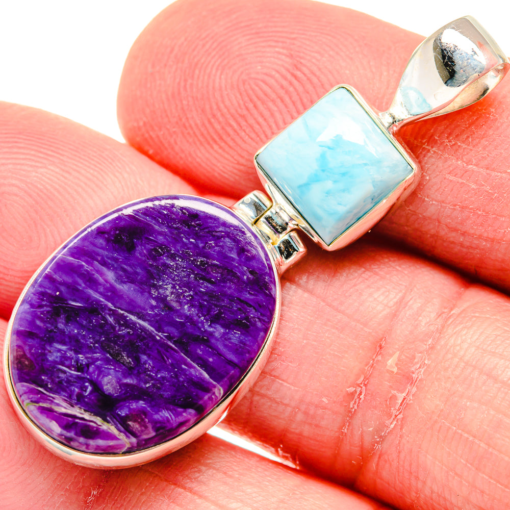 Charoite Pendants handcrafted by Anasilvercos - PD20429