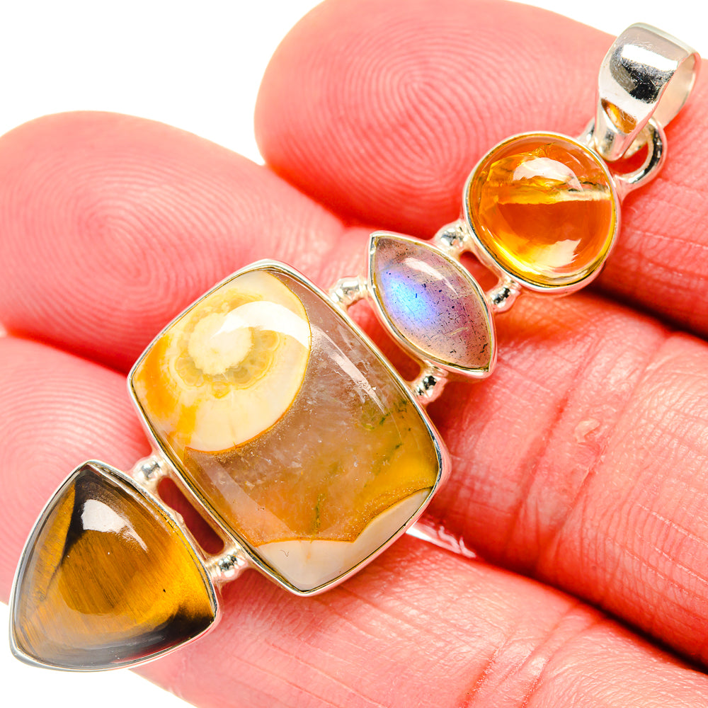 Ocean Jasper Pendants handcrafted by Anasilvercos - PD20434