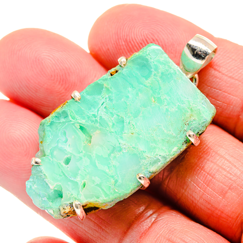 Chrysoprase Pendants handcrafted by Anasilvercos - PD20443