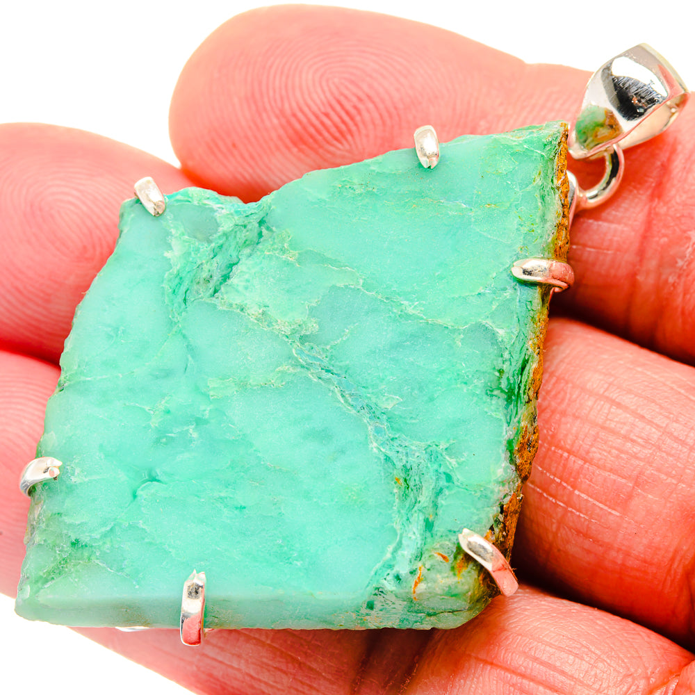 Chrysoprase Pendants handcrafted by Anasilvercos - PD20444
