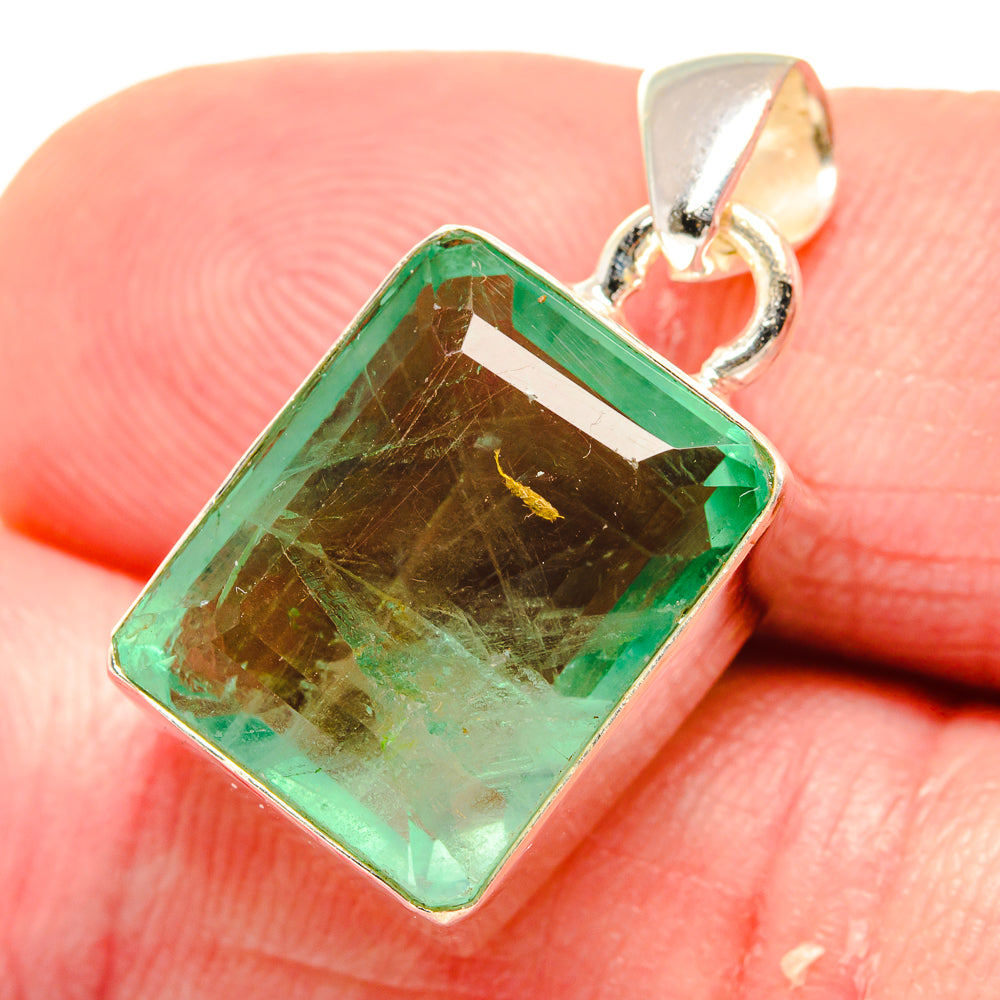 Green Fluorite Pendants handcrafted by Anasilvercos - PD20467