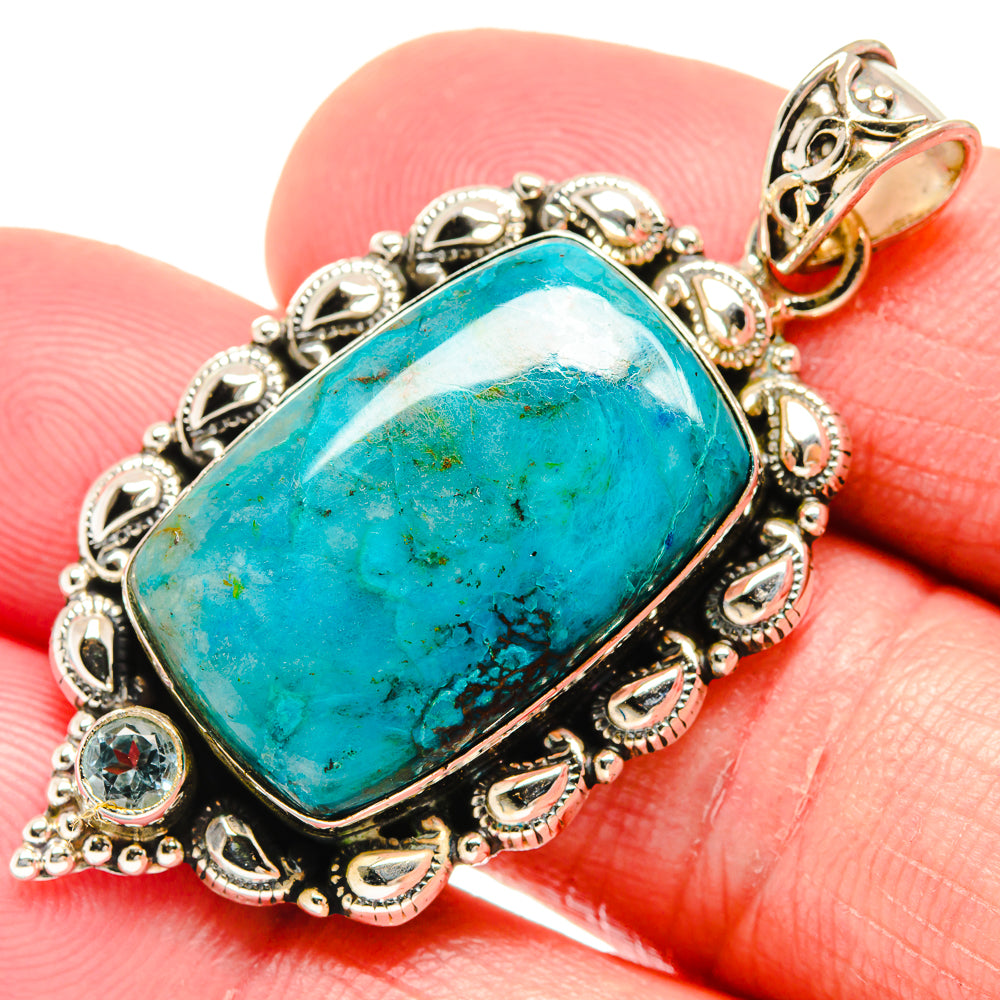 Chrysocolla Pendants handcrafted by Anasilvercos - PD20476