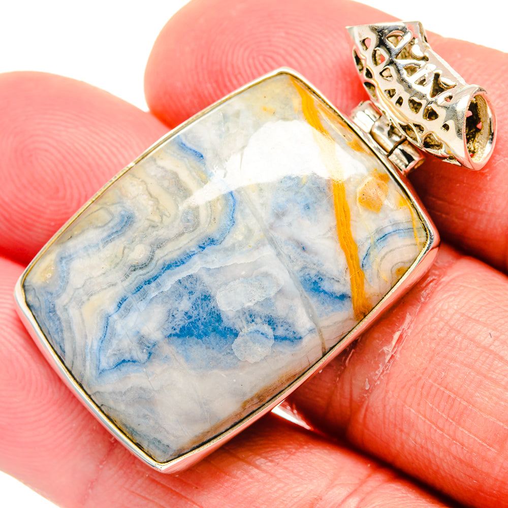 Blue Scheelite Pendants handcrafted by Anasilvercos - PD20483