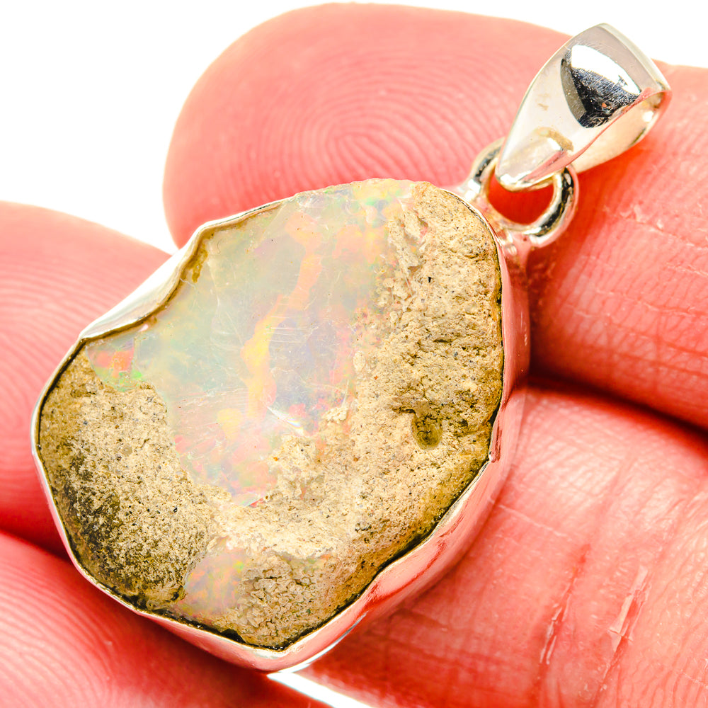 Ethiopian Opal Pendants handcrafted by Anasilvercos - PD20501
