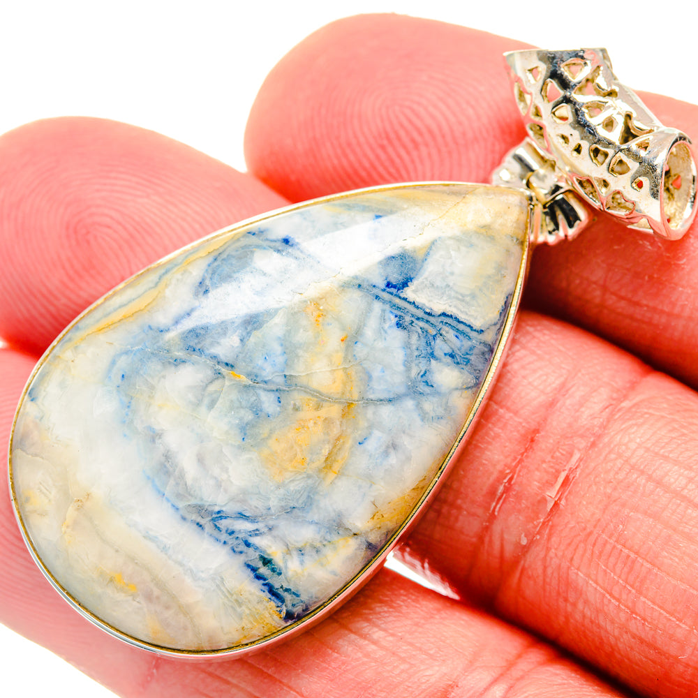 Blue Scheelite Pendants handcrafted by Anasilvercos - PD20519