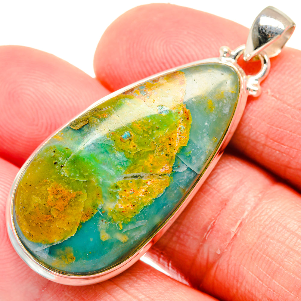 Peruvian Opal Pendants handcrafted by Anasilvercos - PD20524