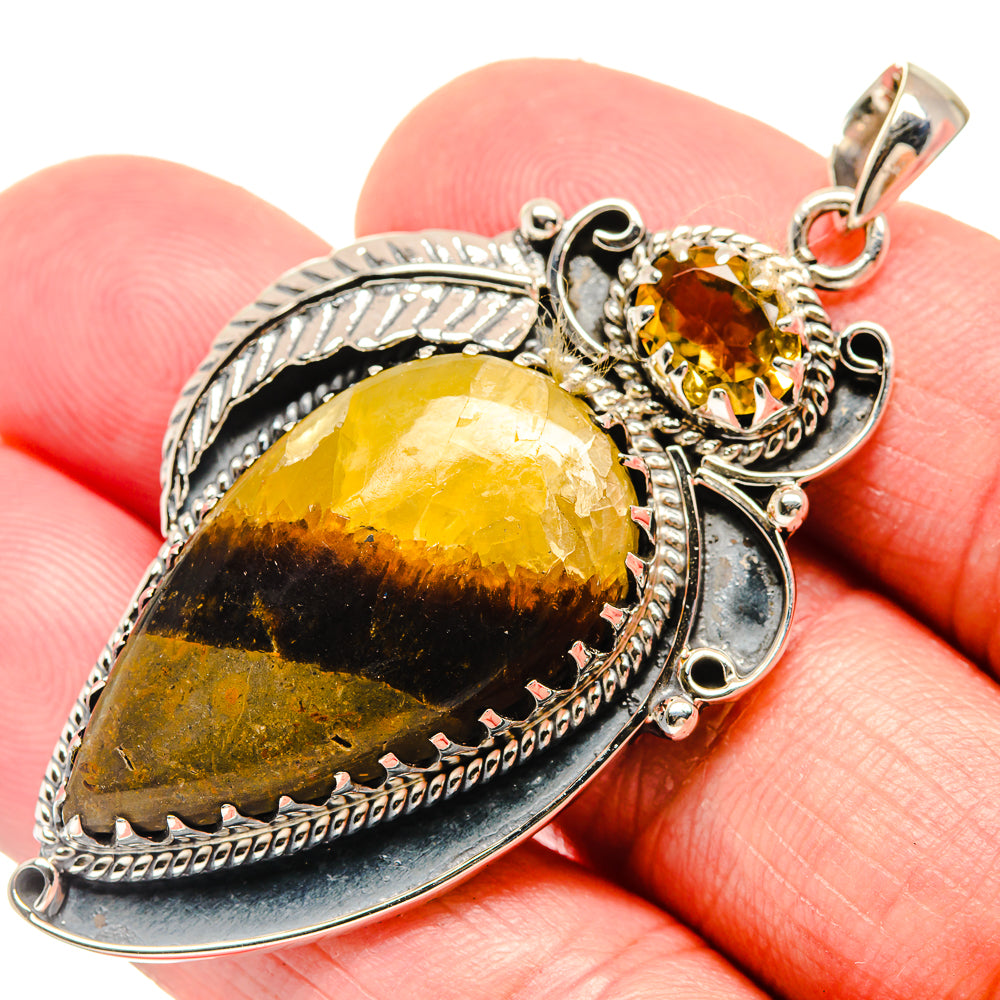 Septarian Nodule Pendants handcrafted by Anasilvercos - PD20527