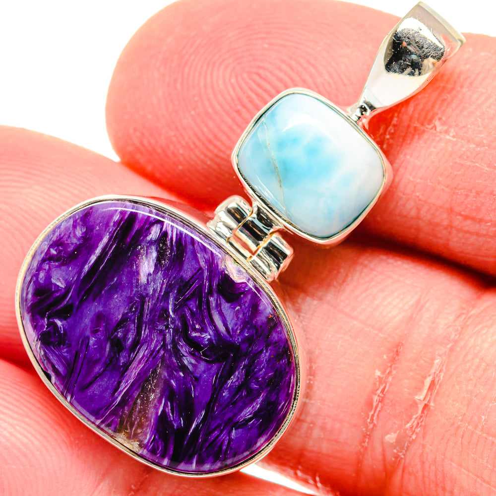 Charoite Pendants handcrafted by Anasilvercos - PD20548