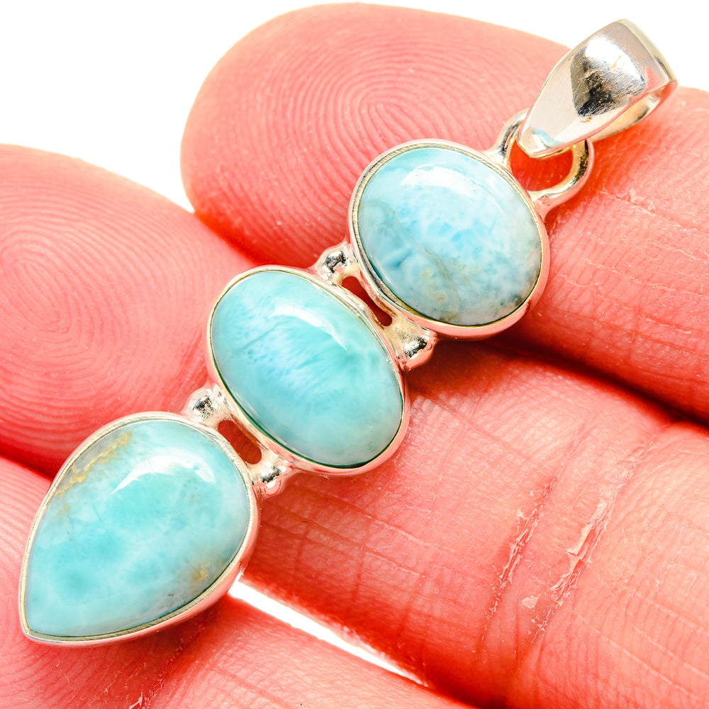 Larimar Pendants handcrafted by Anasilvercos - PD20549