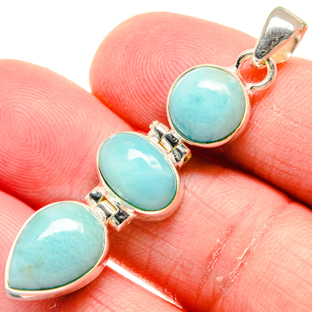 Larimar Pendants handcrafted by Anasilvercos - PD20550