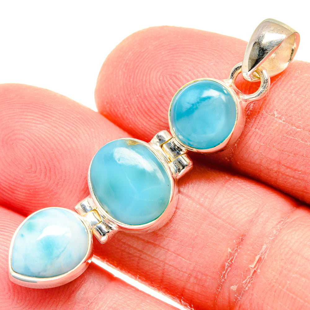 Larimar Pendants handcrafted by Anasilvercos - PD20551
