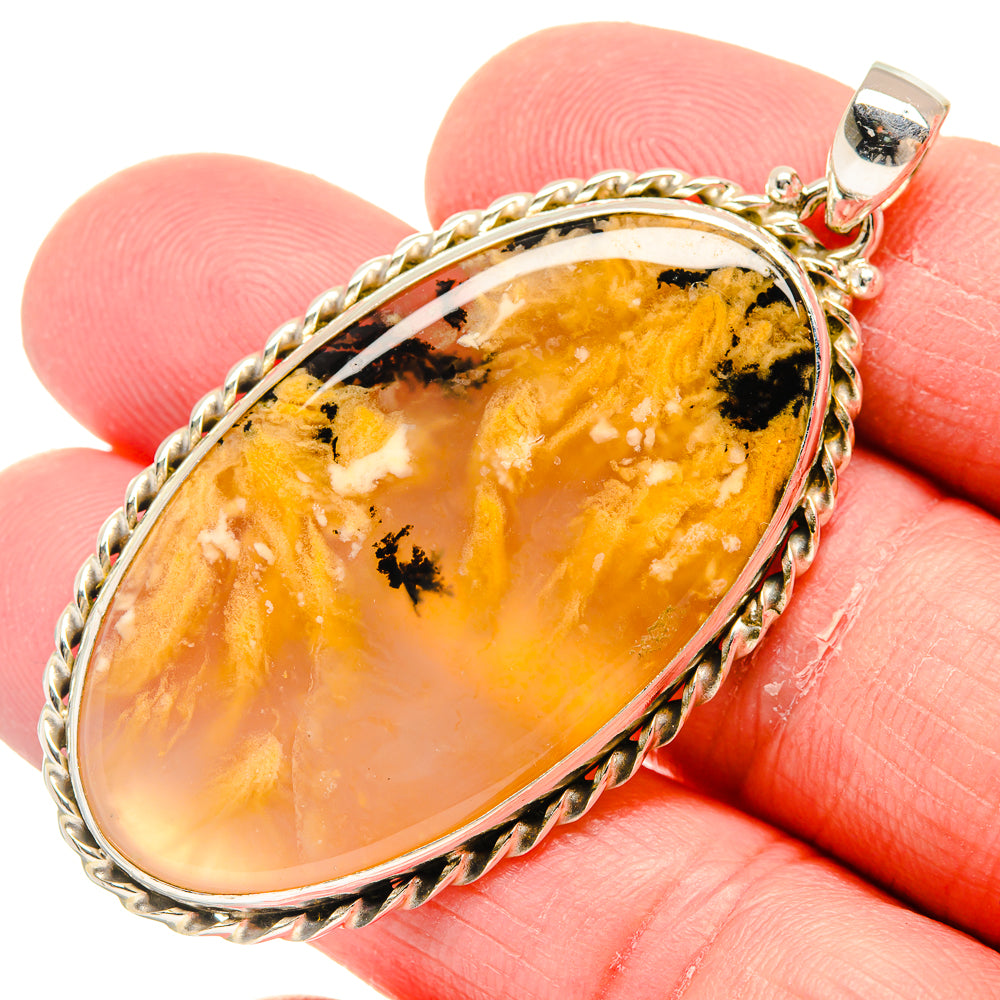 Plume Agate Pendants handcrafted by Anasilvercos - PD20574