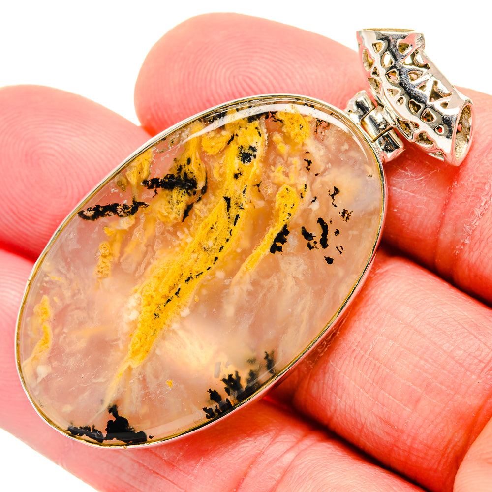 Plume Agate Pendants handcrafted by Anasilvercos - PD20575