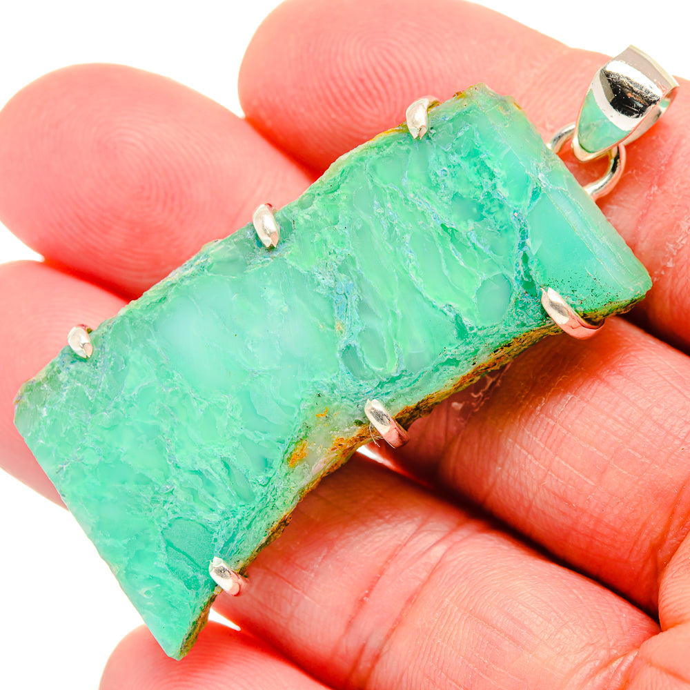 Chrysoprase Pendants handcrafted by Anasilvercos - PD20576