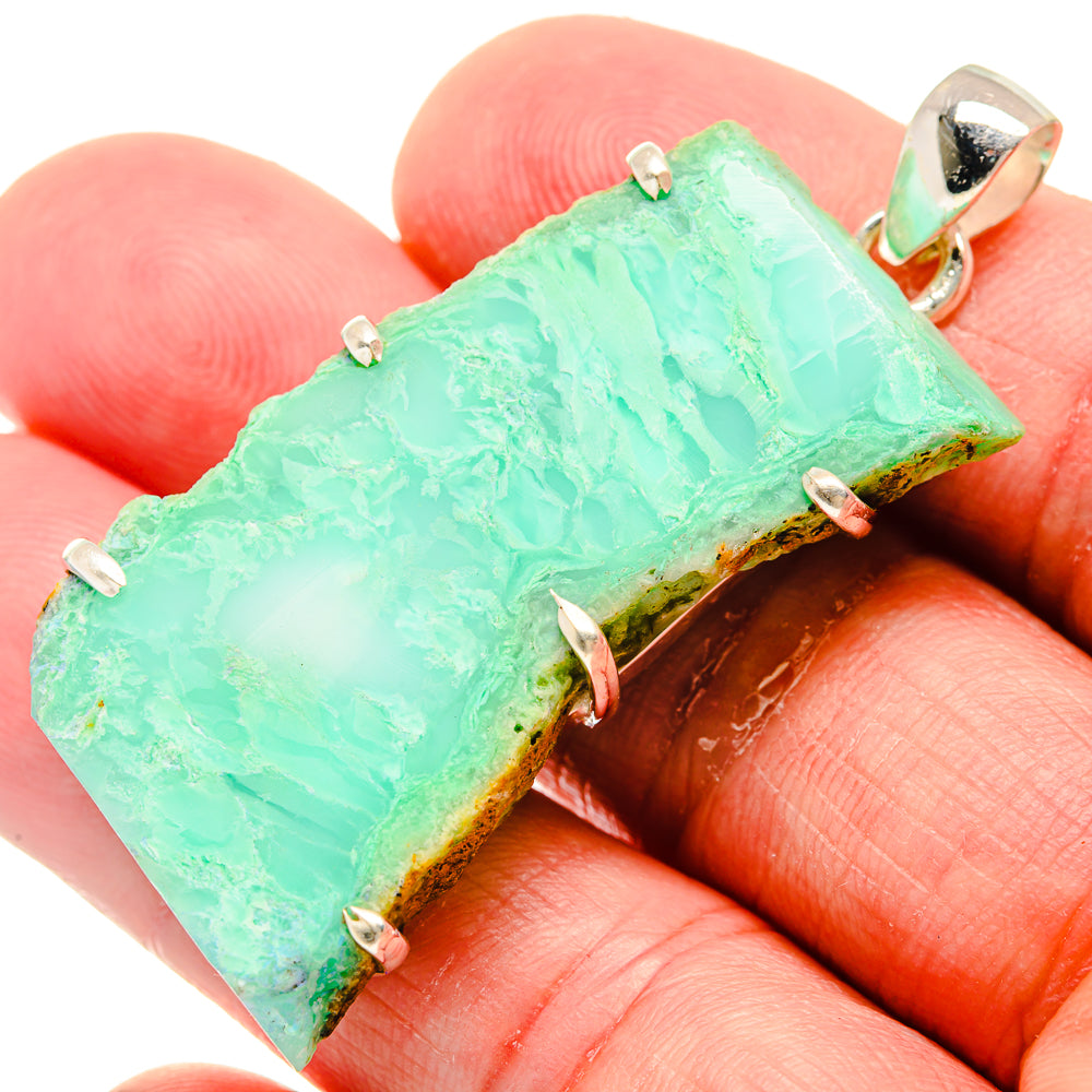 Chrysoprase Pendants handcrafted by Anasilvercos - PD20577