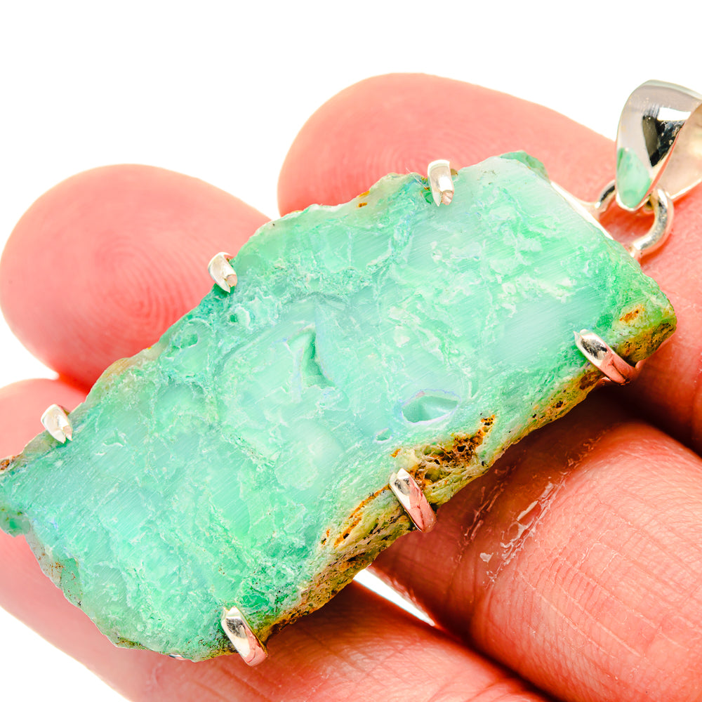 Chrysoprase Pendants handcrafted by Anasilvercos - PD20579