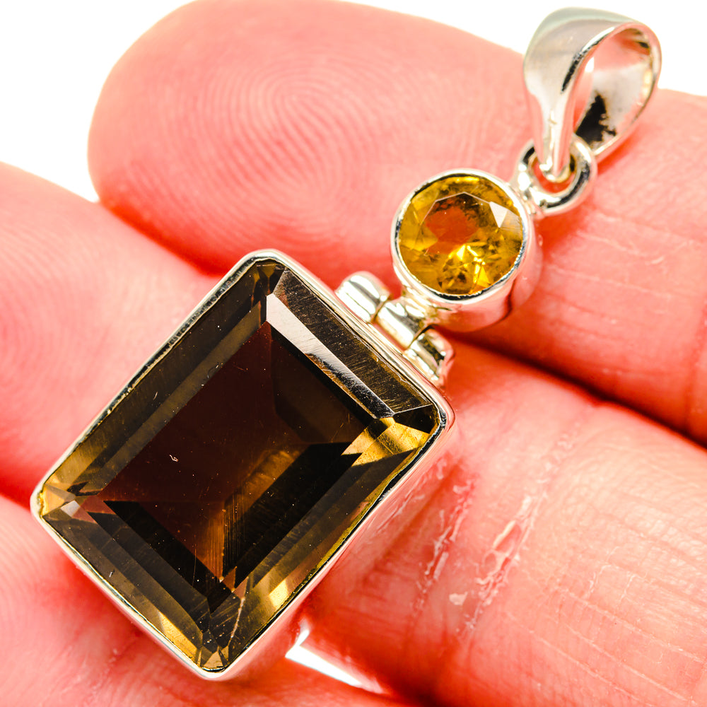 Smoky Quartz Pendants handcrafted by Anasilvercos - PD20588