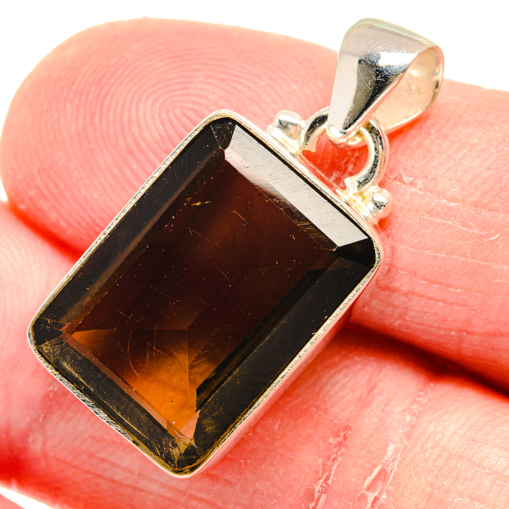 Smoky Quartz Pendants handcrafted by Anasilvercos - PD20589