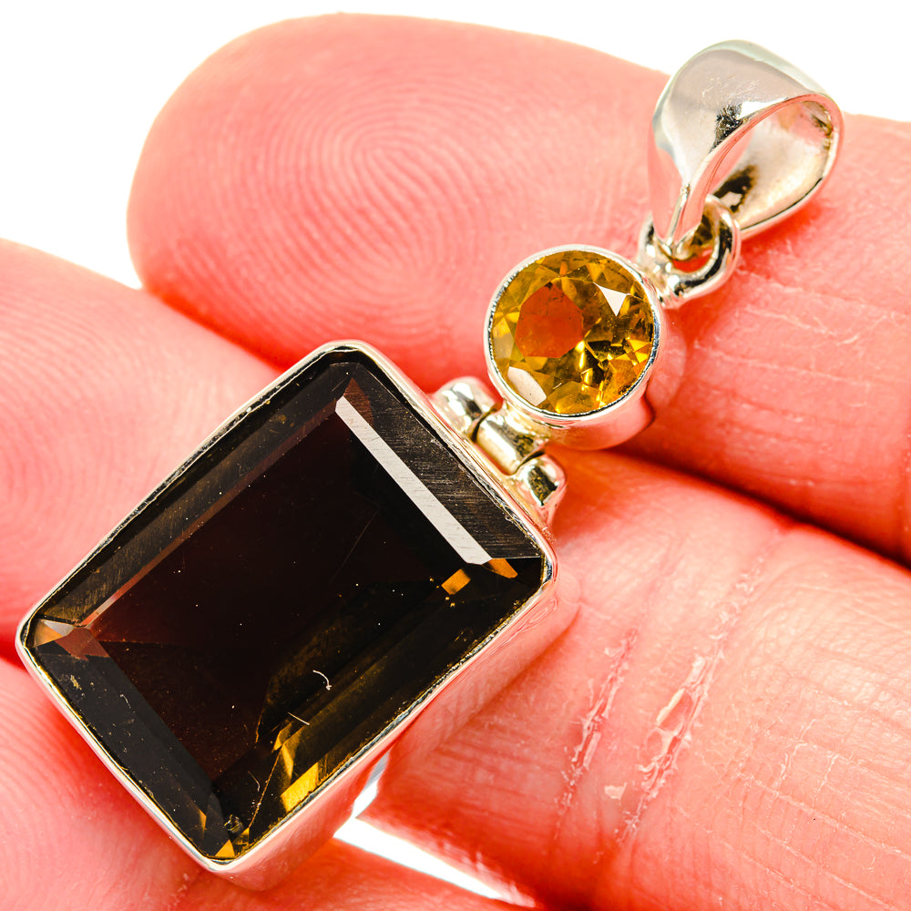 Smoky Quartz Pendants handcrafted by Anasilvercos - PD20590