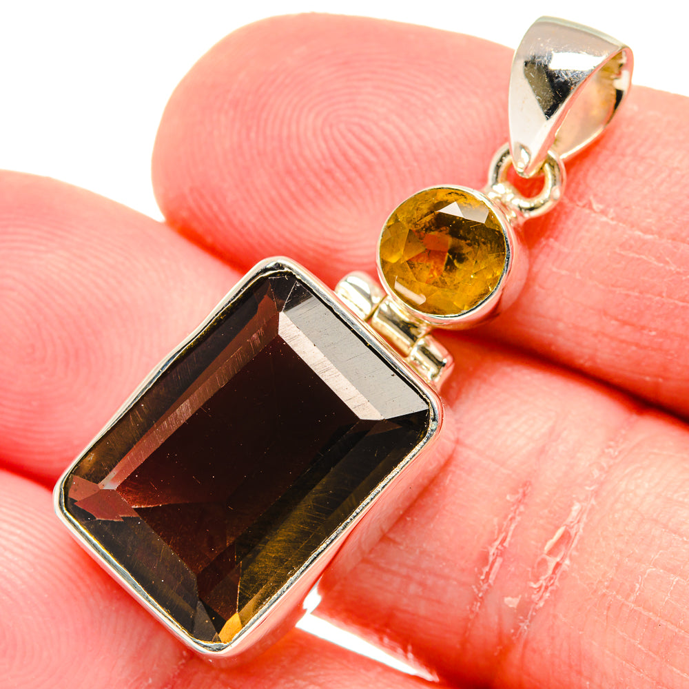 Smoky Quartz Pendants handcrafted by Anasilvercos - PD20591
