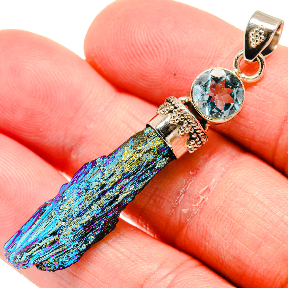 Titanium Sunshine Druzy Pendants handcrafted by Anasilvercos - PD20607