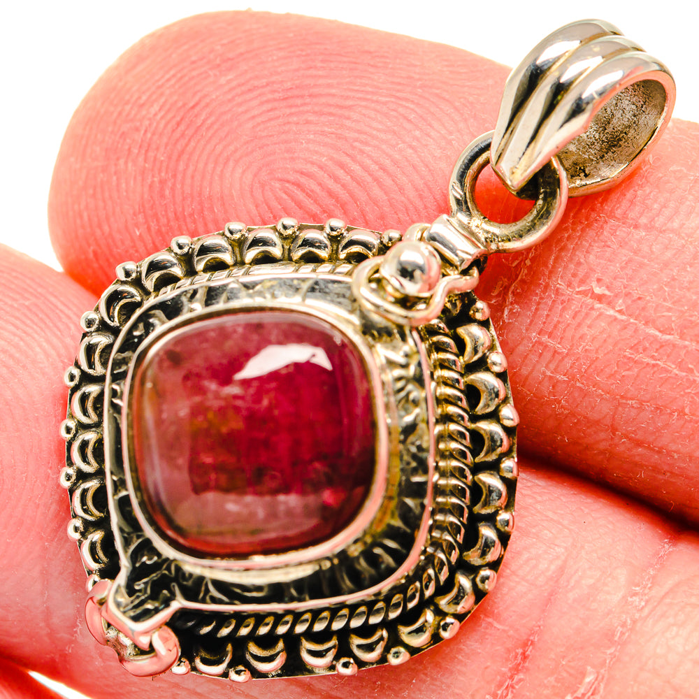 Pink Tourmaline Pendants handcrafted by Anasilvercos - PD20631
