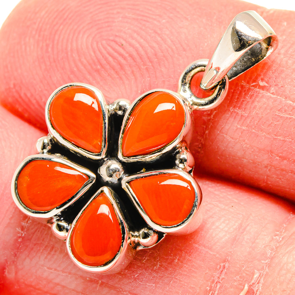 Mediterranean Red Coral Pendants handcrafted by Anasilvercos - PD20637