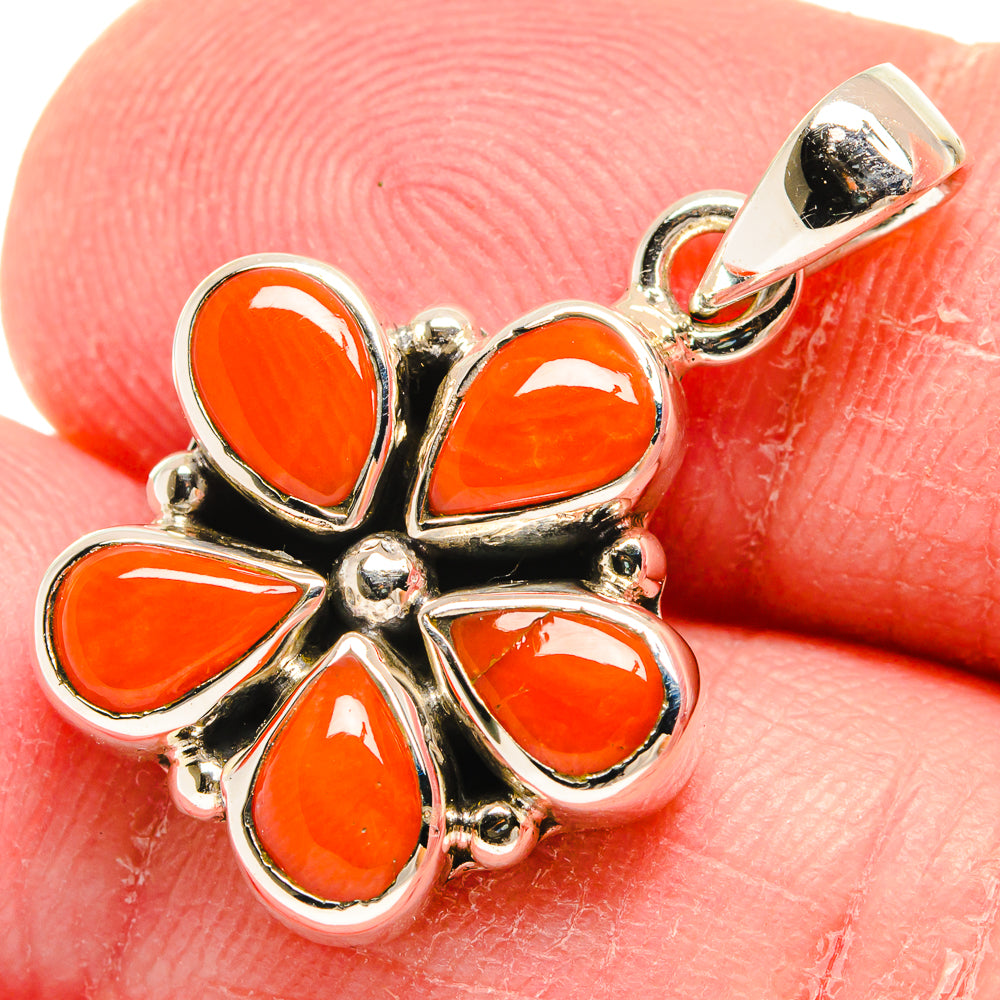 Mediterranean Red Coral Pendants handcrafted by Anasilvercos - PD20639