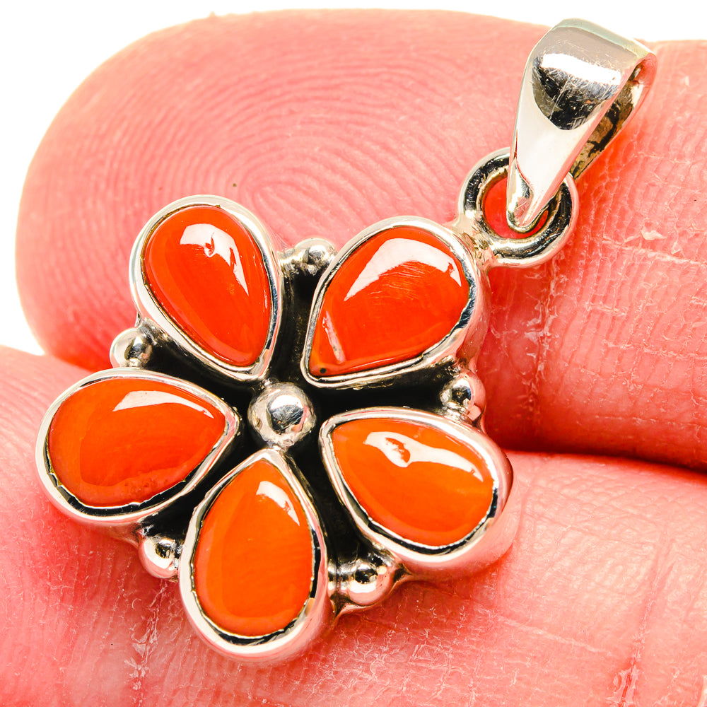 Mediterranean Red Coral Pendants handcrafted by Anasilvercos - PD20640