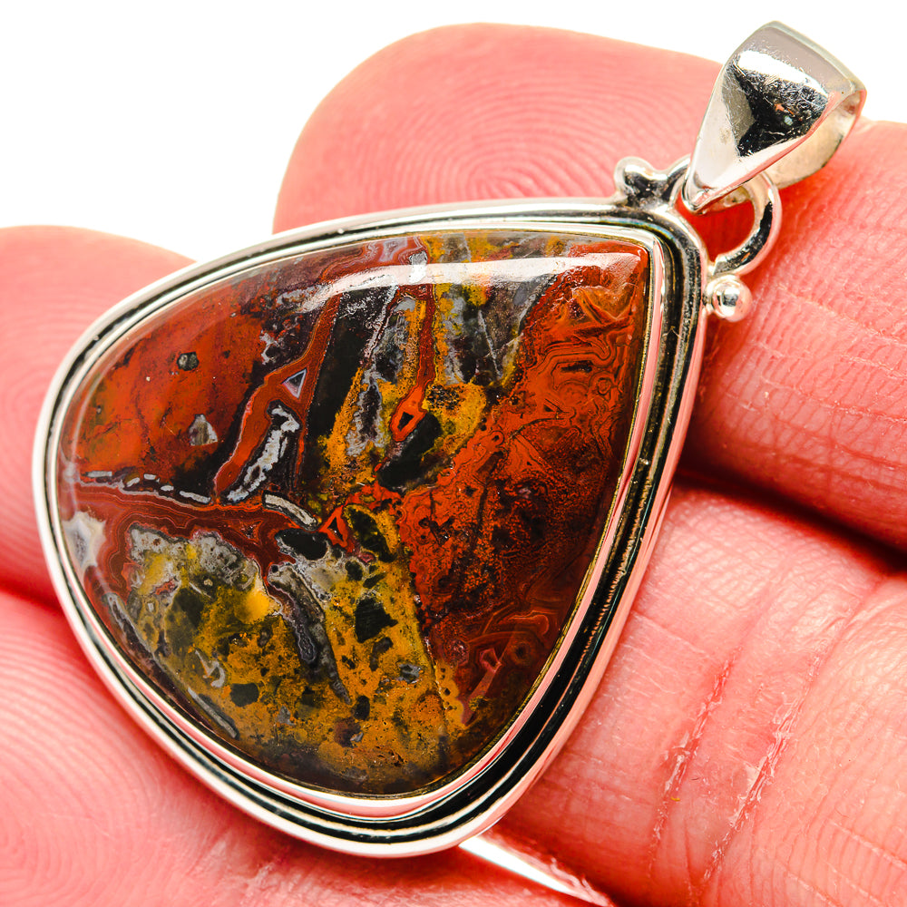 Moroccan Agate Pendants handcrafted by Anasilvercos - PD20674