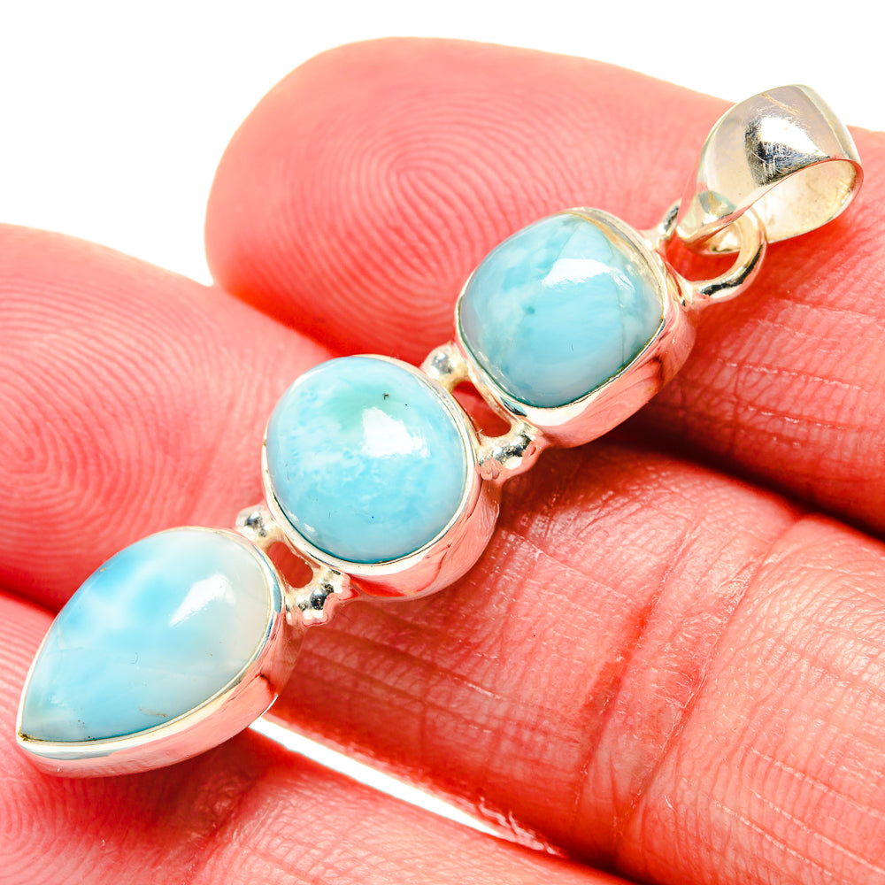 Larimar Pendants handcrafted by Anasilvercos - PD20685